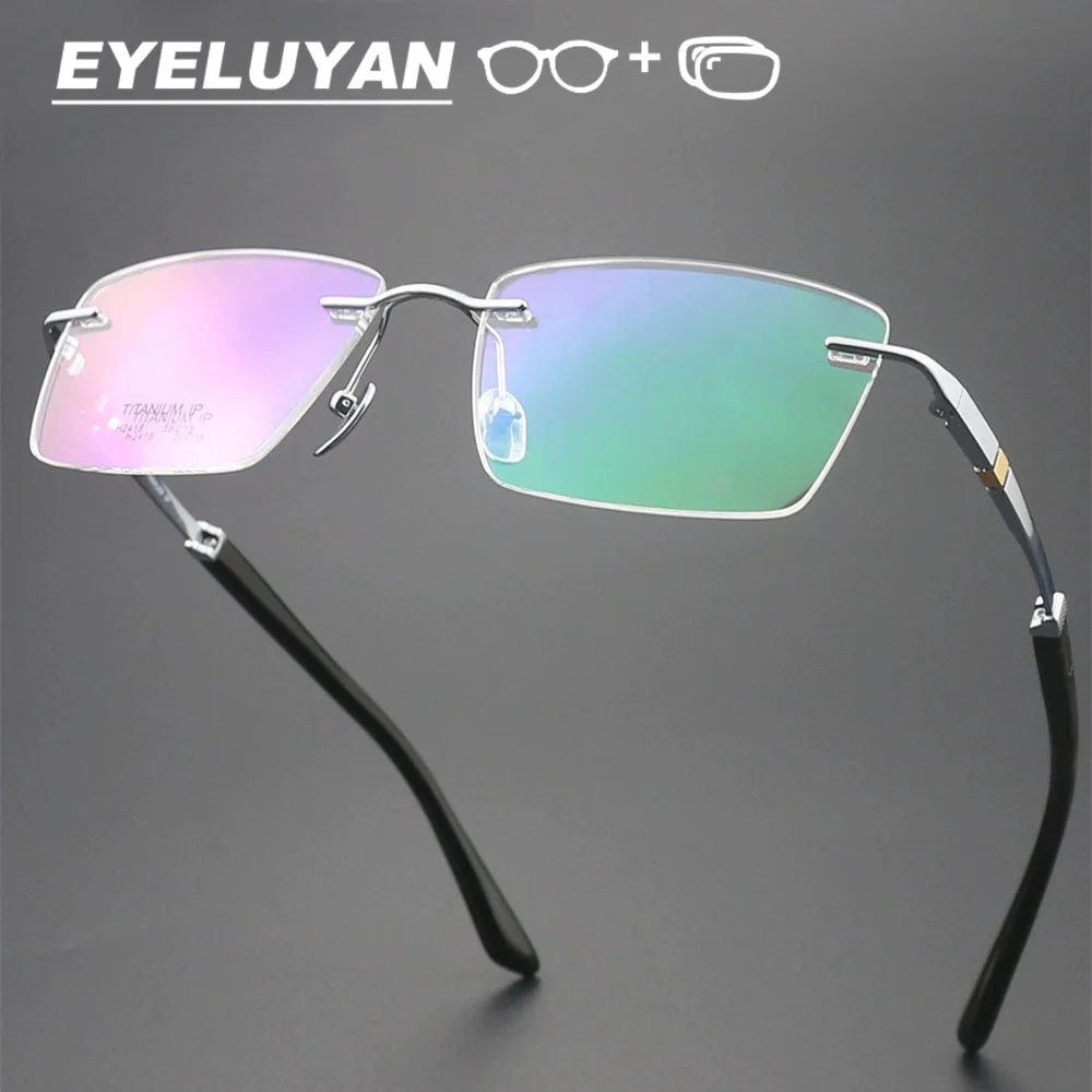 EYELUYAN Buffalo Horn Prescription Glasses High-end Customize Rimless Eyeglasses Pure Titanium Frame Optical Glasses
EYELUYAN Buffalo Horn Prescription Glasses High-end Customize Rimless Eyeglasses Pure Titanium Frame Optical Glasses
