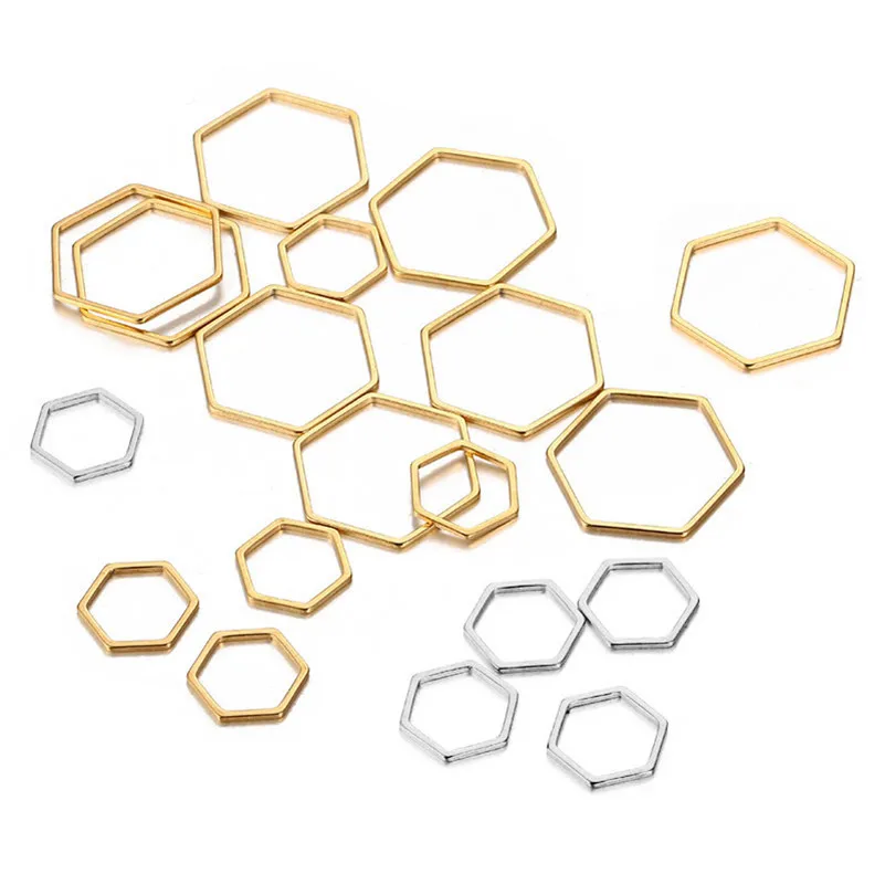 20Pcs/lot Hexagon Shape Charms Stainless Steel Geometric Hollow Frame Blank Connector Charms Pendant DIY Jewelry Making
20Pcs/lot Hexagon Shape Charms Stainless Steel Geometric Hollow Frame Blank Connector Charms Pendant DIY Jewelry Making