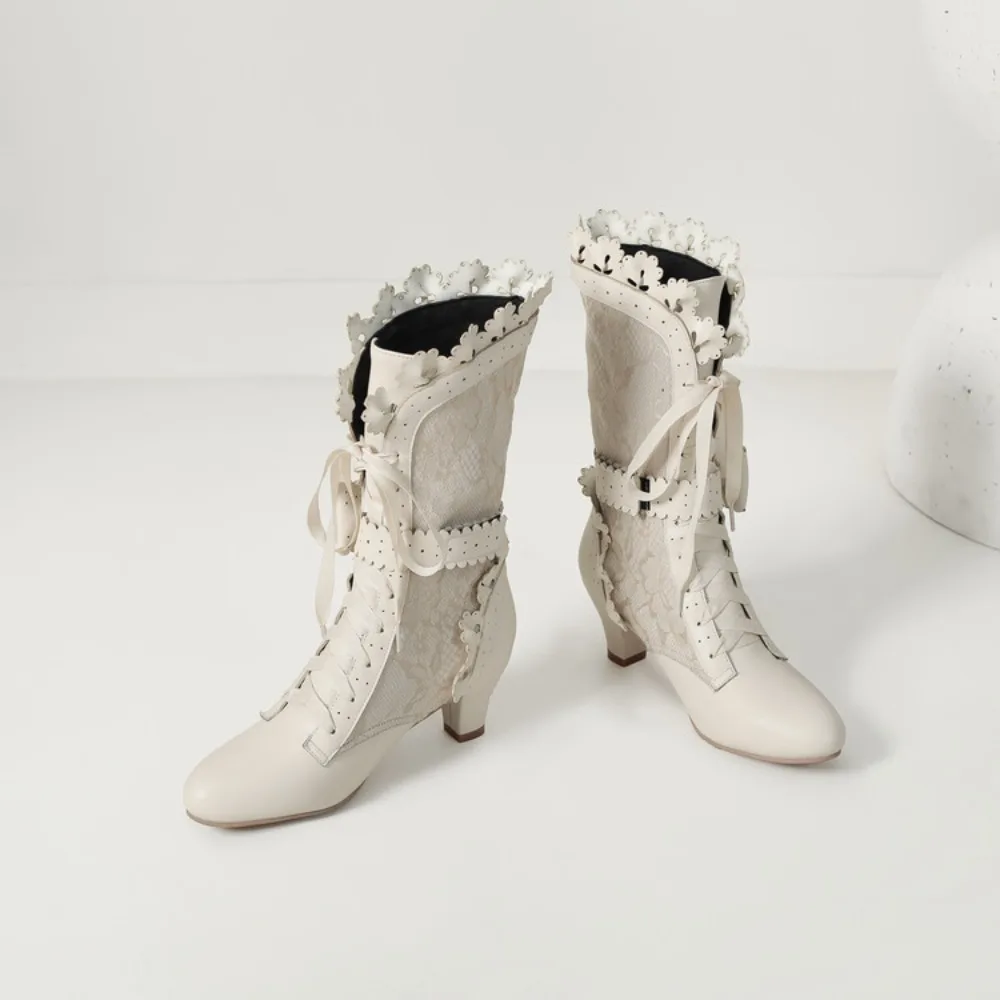 Autumn Winter Vintage Women Victorian Boots Lace Up High Heel Bootie Ruffle Trim Lolita Princess Cosplay Tea Party Costume Shoes
Autumn Winter Vintage Women Victorian Boots Lace Up High Heel Bootie Ruffle Trim Lolita Princess Cosplay Tea Party Costume Shoes