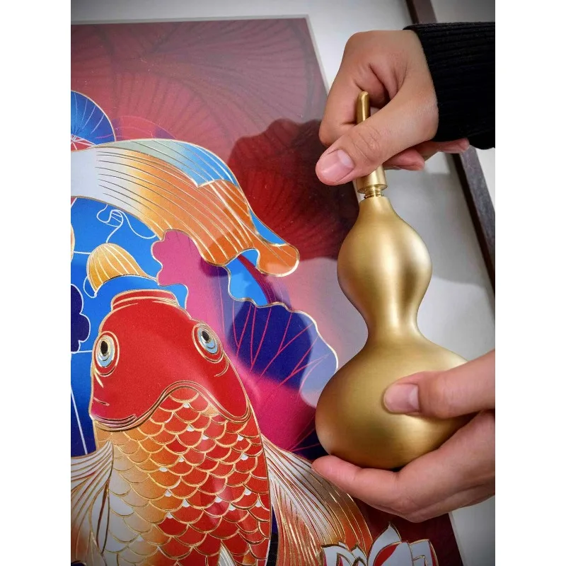 Brass Handmade Indian Fulu Golden Gourd Tabletop Branches Flower Utensils Porch Ornament
Brass Handmade Indian Fulu Golden Gourd Tabletop Branches Flower Utensils Porch Ornament