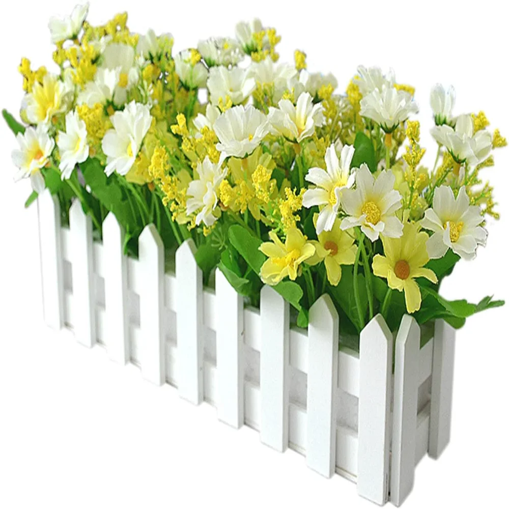 Artificial Flowers in Picket Fence Pot - Fake Jumping Orchid Chrysanthemum Plants - Mini Potted Plant for Indoor Farmhouse Weddi
Artificial Flowers in Picket Fence Pot - Fake Jumping Orchid Chrysanthemum Plants - Mini Potted Plant for Indoor Farmhouse Weddi