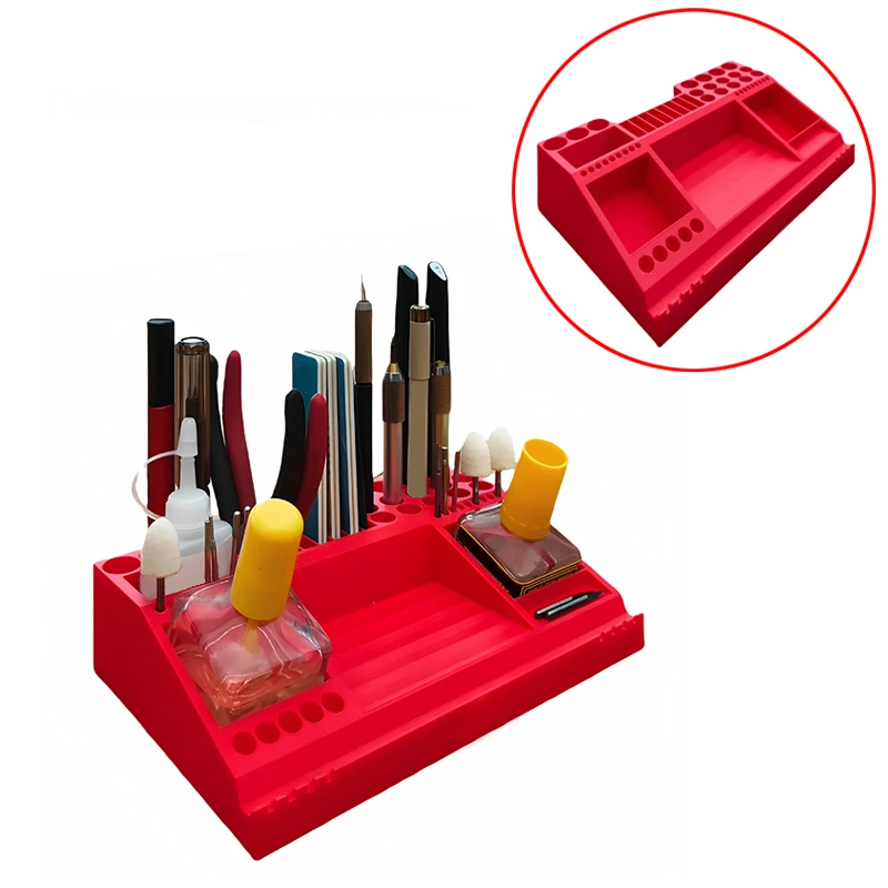1PC 3D Printed Tool/Glue Bottle Storage Stand PLA Multi Compartment Organizer Base Anti-Tilt Slant for Model Making DIY Assembly
1PC 3D Printed Tool/Glue Bottle Storage Stand PLA Multi Compartment Organizer Base Anti-Tilt Slant for Model Making DIY Assembly