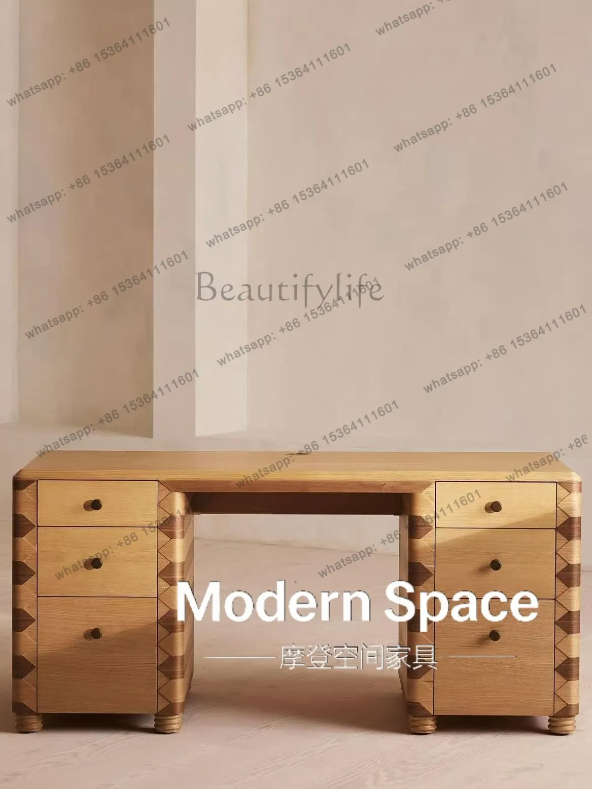 Medieval solid wood desk household desk with drawers
Medieval solid wood desk household desk with drawers