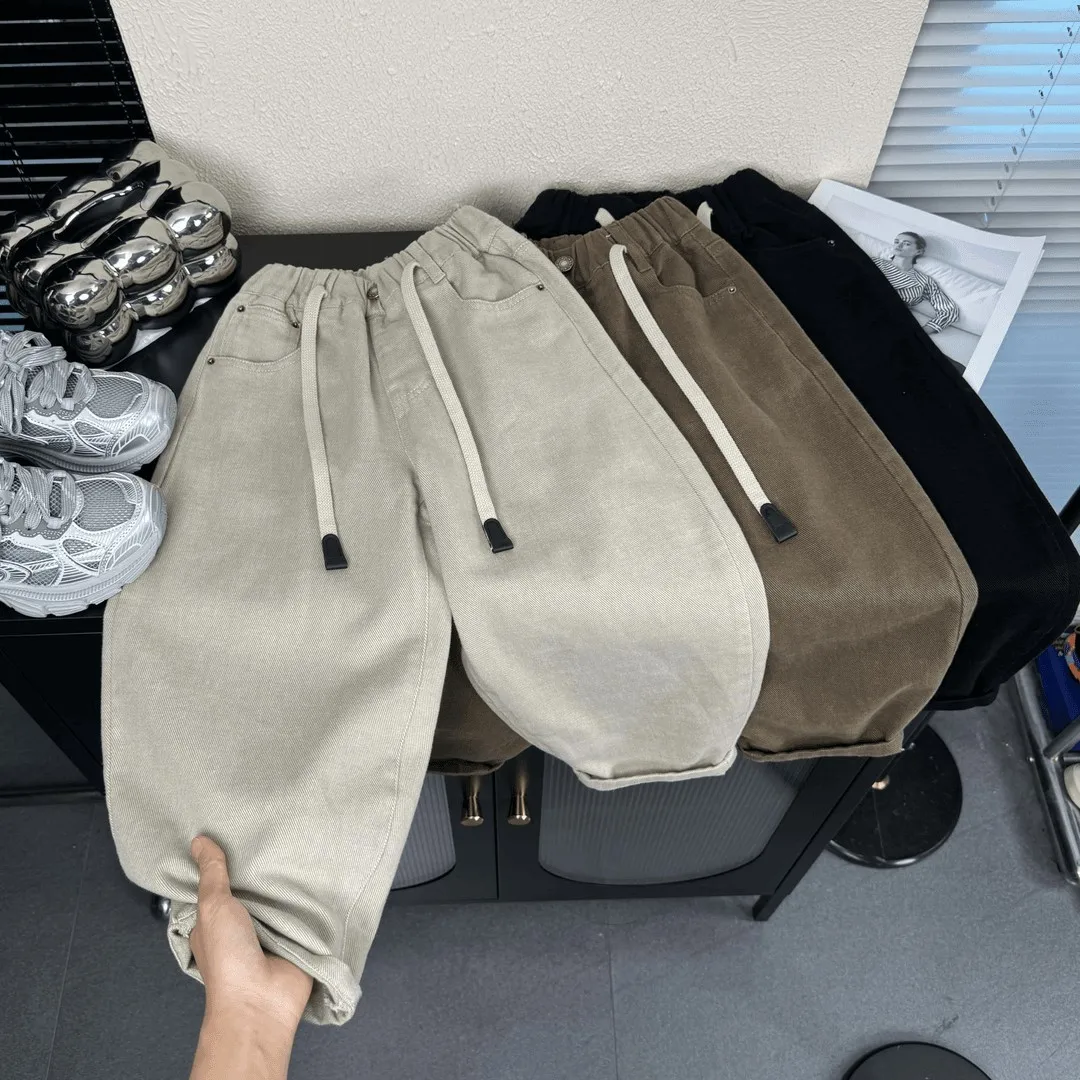 Korean New Autumn Children 2-10Y Boys Pants Solid Color Pocket Kid Baby Boys Long Pants Elastic Waist Toddler Boys Cargo Pants
Korean New Autumn Children 2-10Y Boys Pants Solid Color Pocket Kid Baby Boys Long Pants Elastic Waist Toddler Boys Cargo Pants