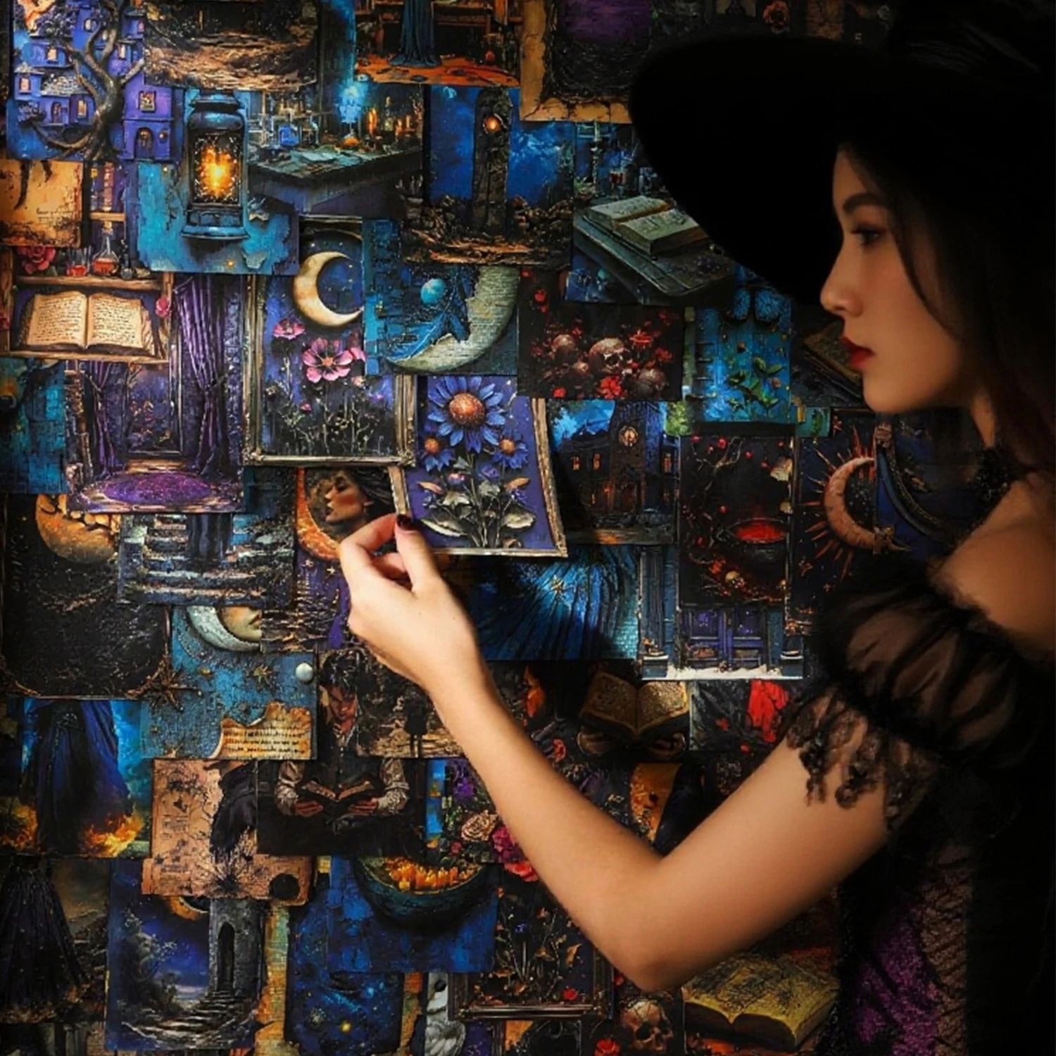 50 листов/пакет, готическая волшебная бумага для скрапбукинга на Хэллоуин для мусорного журнала «сделай сам», декор для дневника коллажа, винтажные канцелярские принадлежности 
50 листов/пакет, готическая волшебная бумага для скрапбукинга на Хэллоуин для мусорного журнала «сделай сам», декор для дневника коллажа, винтажные канцелярские принадлежности