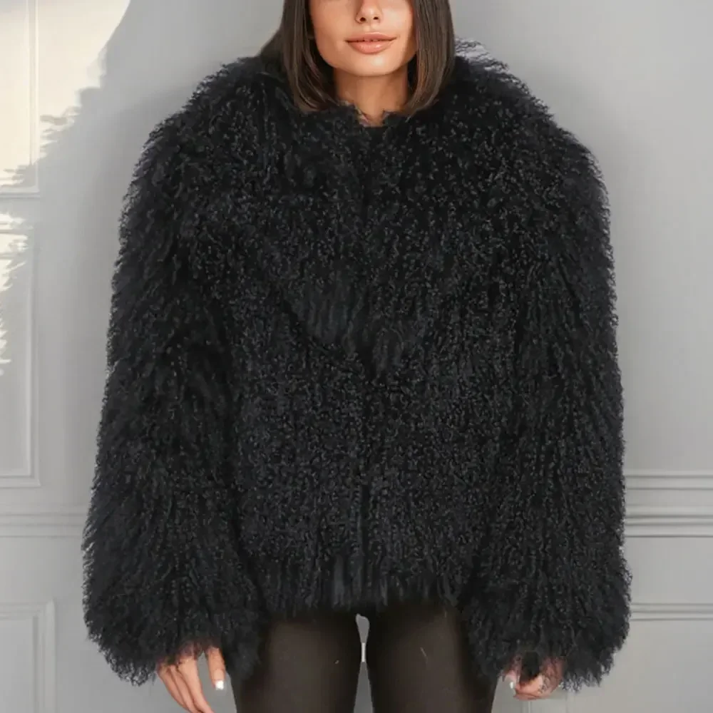 Real Mongolia Sheep Fur Jacket Women Fashion Mongolian Sheep Fur Coats Lady Winter Thick Warm Crop Jacket Natural Lamb Fur Coat
Real Mongolia Sheep Fur Jacket Women Fashion Mongolian Sheep Fur Coats Lady Winter Thick Warm Crop Jacket Natural Lamb Fur Coat