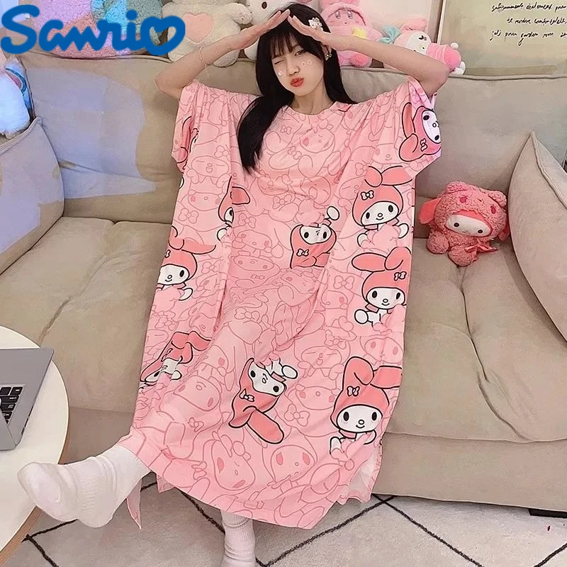 Sanrios Kawaii Nightgown Hello Kittys Summer Pajamas Sweet Fashion Loose Comfortable Home Clothes Breathable Birthday Present
Sanrios Kawaii Nightgown Hello Kittys Summer Pajamas Sweet Fashion Loose Comfortable Home Clothes Breathable Birthday Present
