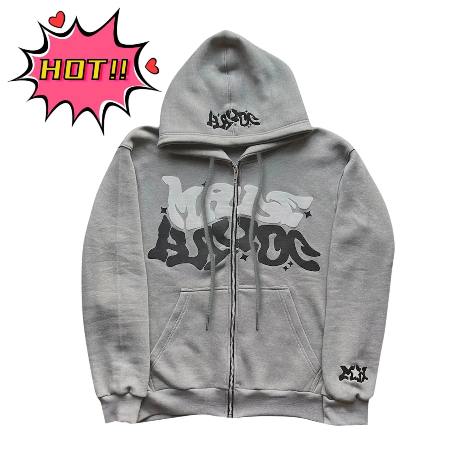 New Fashion Y2k Zip Up Hoodie With Offset Print | Retro Grunge Graphic Pullover For Men & Women | Hip Hop Streetwear Jacket
New Fashion Y2k Zip Up Hoodie With Offset Print | Retro Grunge Graphic Pullover For Men & Women | Hip Hop Streetwear Jacket