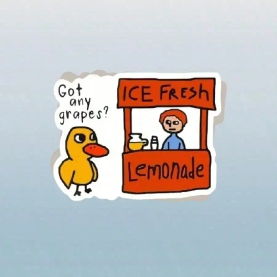 1cpFunny Stickers, Vinyl Material - Humorous Duck Begging For Grapes, Suitable For Laptop, Bottle, Truck, Phone, Motorcycle, Window, Wall, Cup - Adhesive Backed
1cpFunny Stickers, Vinyl Material - Humorous Duck Begging For Grapes, Suitable For Laptop, Bottle, Truck, Phone, Motorcycle, Window, Wall, Cup - Adhesive Backed
