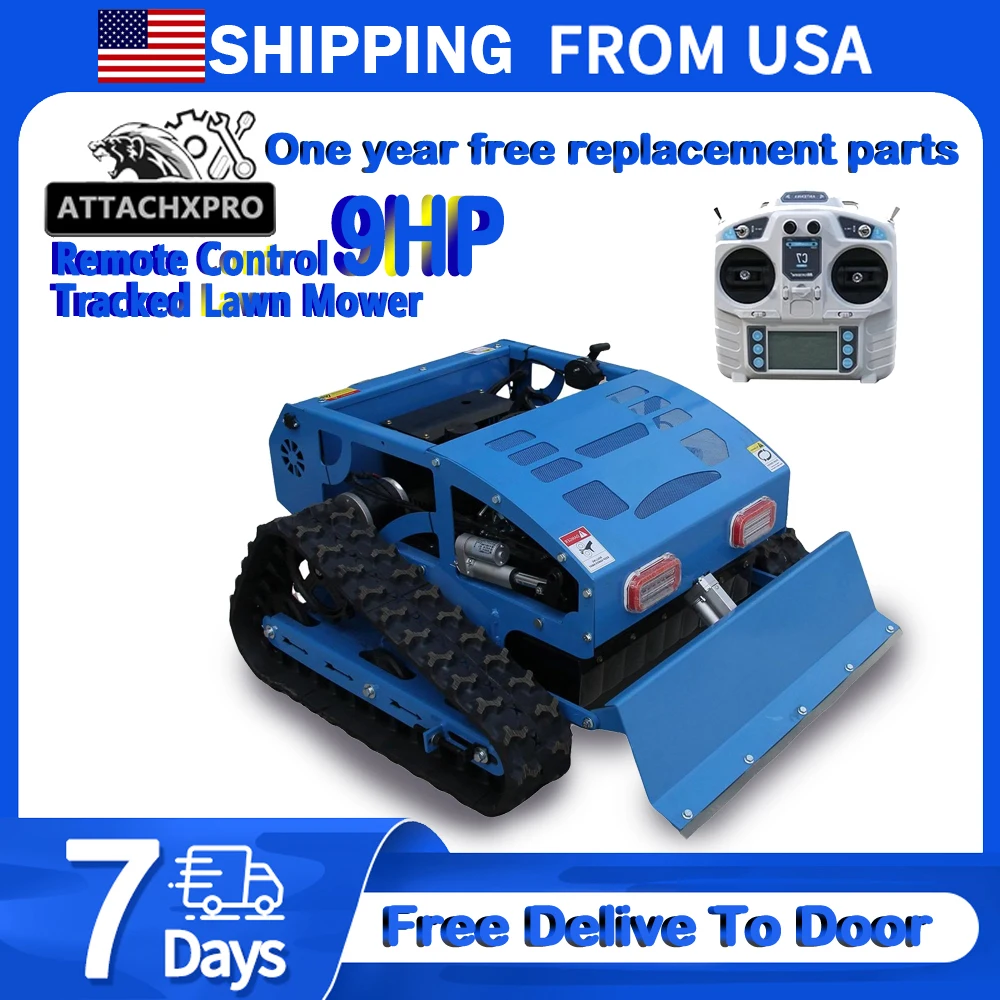 ATTACHXPRO Remote Control Track Lawn Mower – 9HP Gas Engine,600m Range,21.6" Cutting Width,Adjustable Height Robotic snow blade
ATTACHXPRO Remote Control Track Lawn Mower – 9HP Gas Engine,600m Range,21.6" Cutting Width,Adjustable Height Robotic snow blade