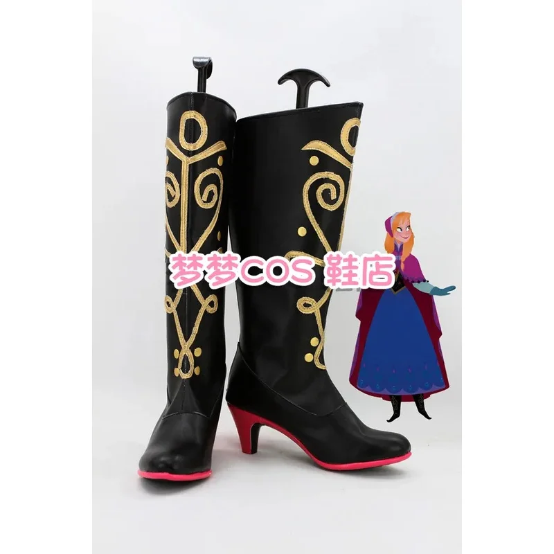 Обувь с персонажами аниме, костюм Анны для косплея, черно-белые длинные сапоги ручной работы из искусственной кожи на высоком каблуке
Обувь с персонажами аниме, костюм Анны для косплея, черно-белые длинные сапоги ручной работы из искусственной кожи на высоком каблуке