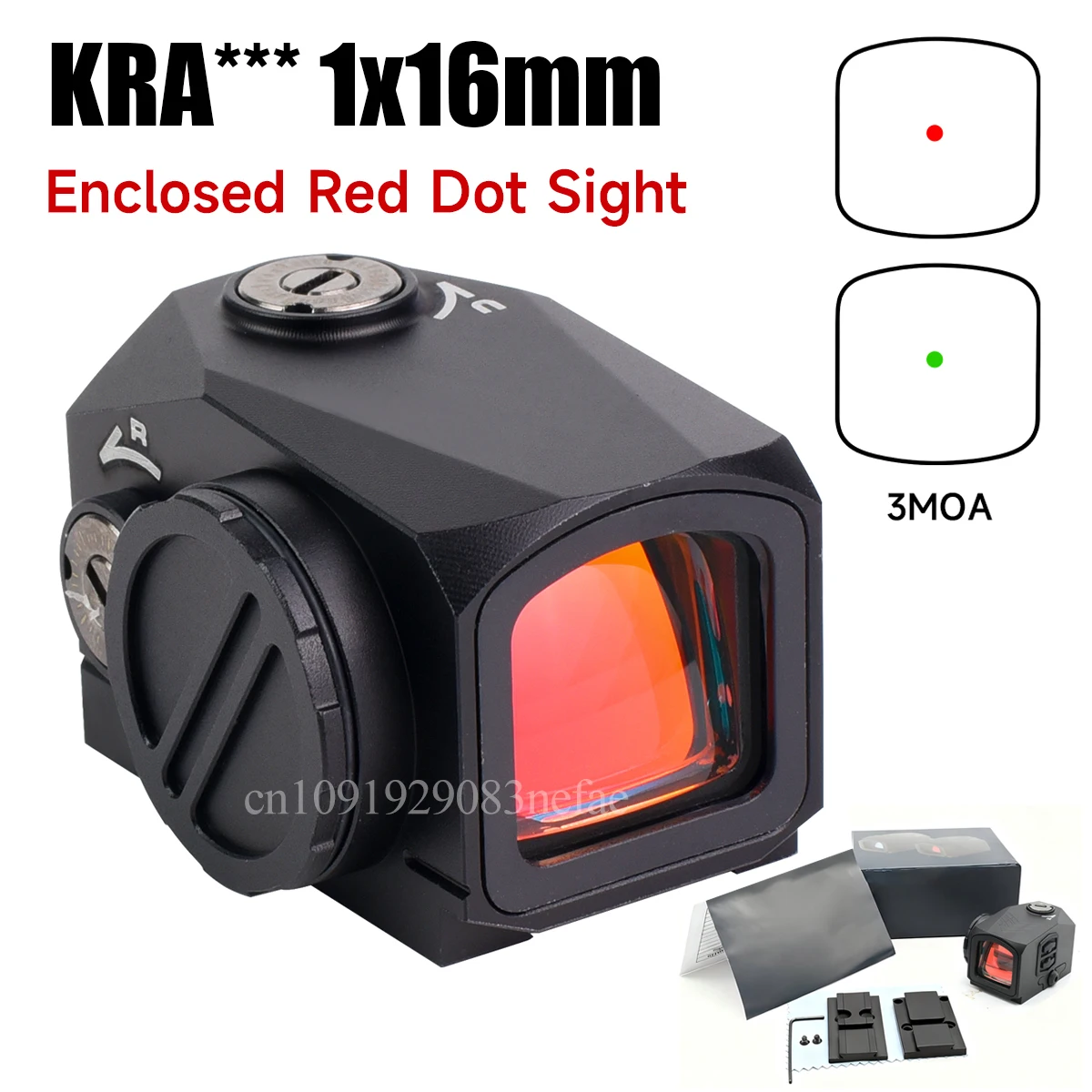 Tactical KRA*** Red Dot Sight 1x16 3moa Red Green Dot Enclosed Red Dot Sight W/ Shake-Awake W/ RM/MOS Basic Base and 20mm Mount
Tactical KRA*** Red Dot Sight 1x16 3moa Red Green Dot Enclosed Red Dot Sight W/ Shake-Awake W/ RM/MOS Basic Base and 20mm Mount