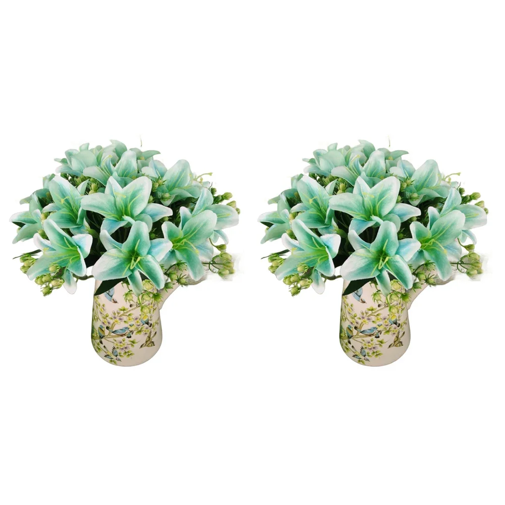 9 Heads Artificial Lily Bouquet for Home Decoration Silk Flowers with Realistic Look and Easy Upkeep for Indoor Use
9 Heads Artificial Lily Bouquet for Home Decoration Silk Flowers with Realistic Look and Easy Upkeep for Indoor Use