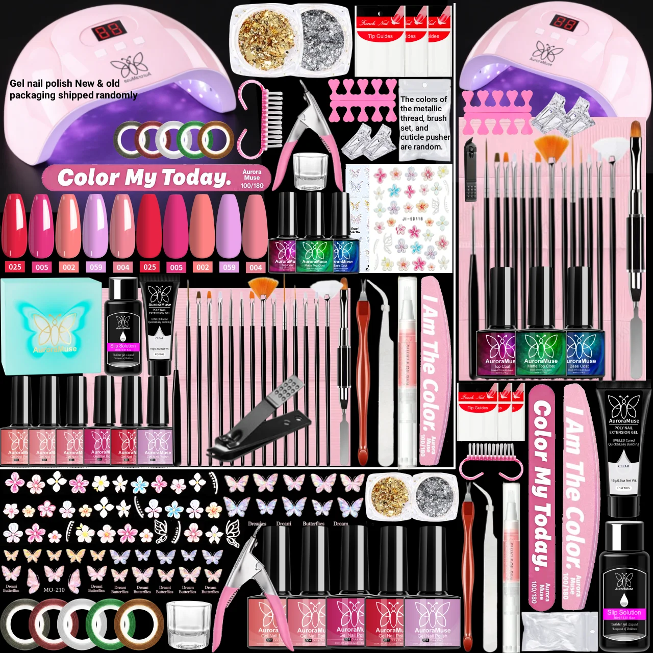 Complete Nail Kit with LED USB UV Nail Lamp, Nail Salon Gift set with Electric Nail Drill, Poly Nail Extension Gel
Complete Nail Kit with LED USB UV Nail Lamp, Nail Salon Gift set with Electric Nail Drill, Poly Nail Extension Gel