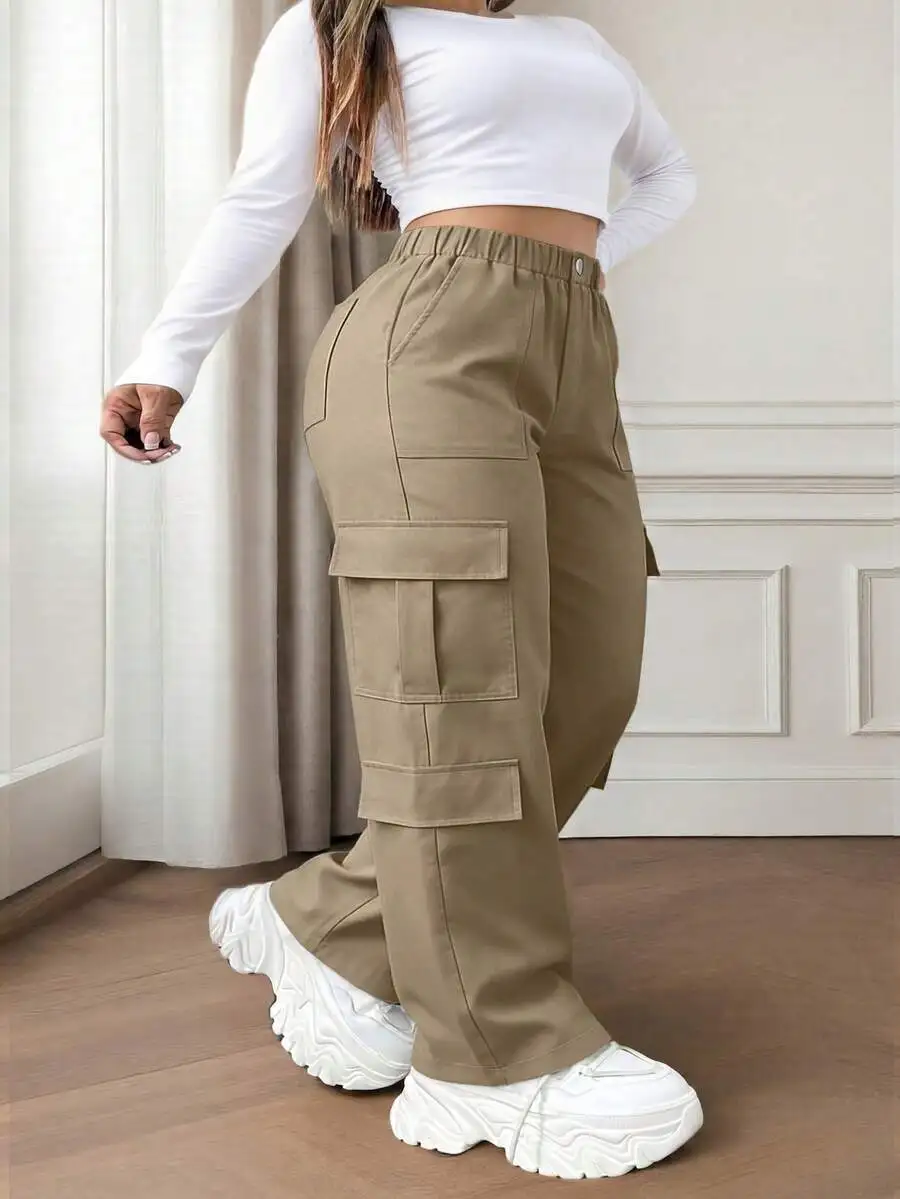Olive Green Button Pocket Elegant Casual Commute Minimalist Cute Y2K Loose Straight Leg Non-Stretch Lightweight Plus Size Cargo
Olive Green Button Pocket Elegant Casual Commute Minimalist Cute Y2K Loose Straight Leg Non-Stretch Lightweight Plus Size Cargo