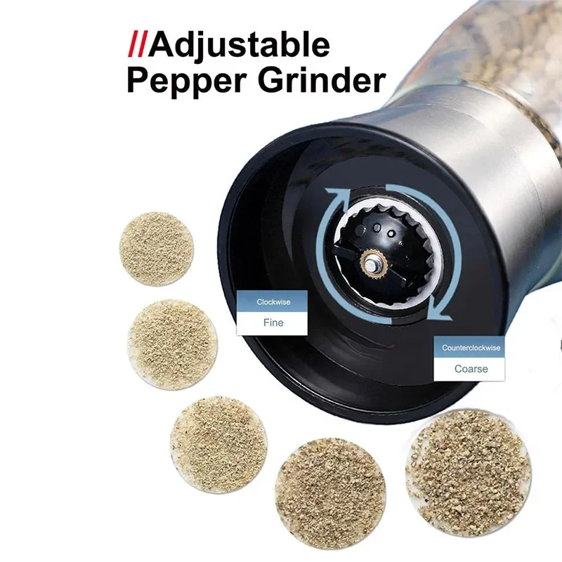 1/2pcs Manual Salt Pepper Grinder Pepper Grinder Salt Grinder Stainless Steel Salt and Pepper Shakers Kitchen Mills Accessories
1/2pcs Manual Salt Pepper Grinder Pepper Grinder Salt Grinder Stainless Steel Salt and Pepper Shakers Kitchen Mills Accessories