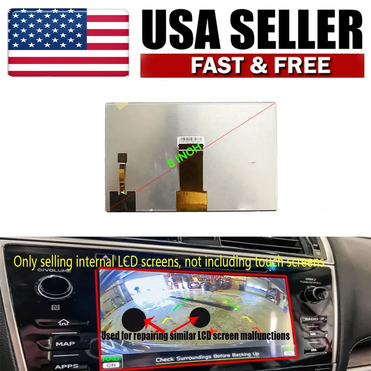 8" OEM Display For 2018 2019 Subaru Legacy Outback Navigation Radio Screen Replacement C080VAN02.3 
8" OEM Display For 2018 2019 Subaru Legacy Outback Navigation Radio Screen Replacement C080VAN02.3