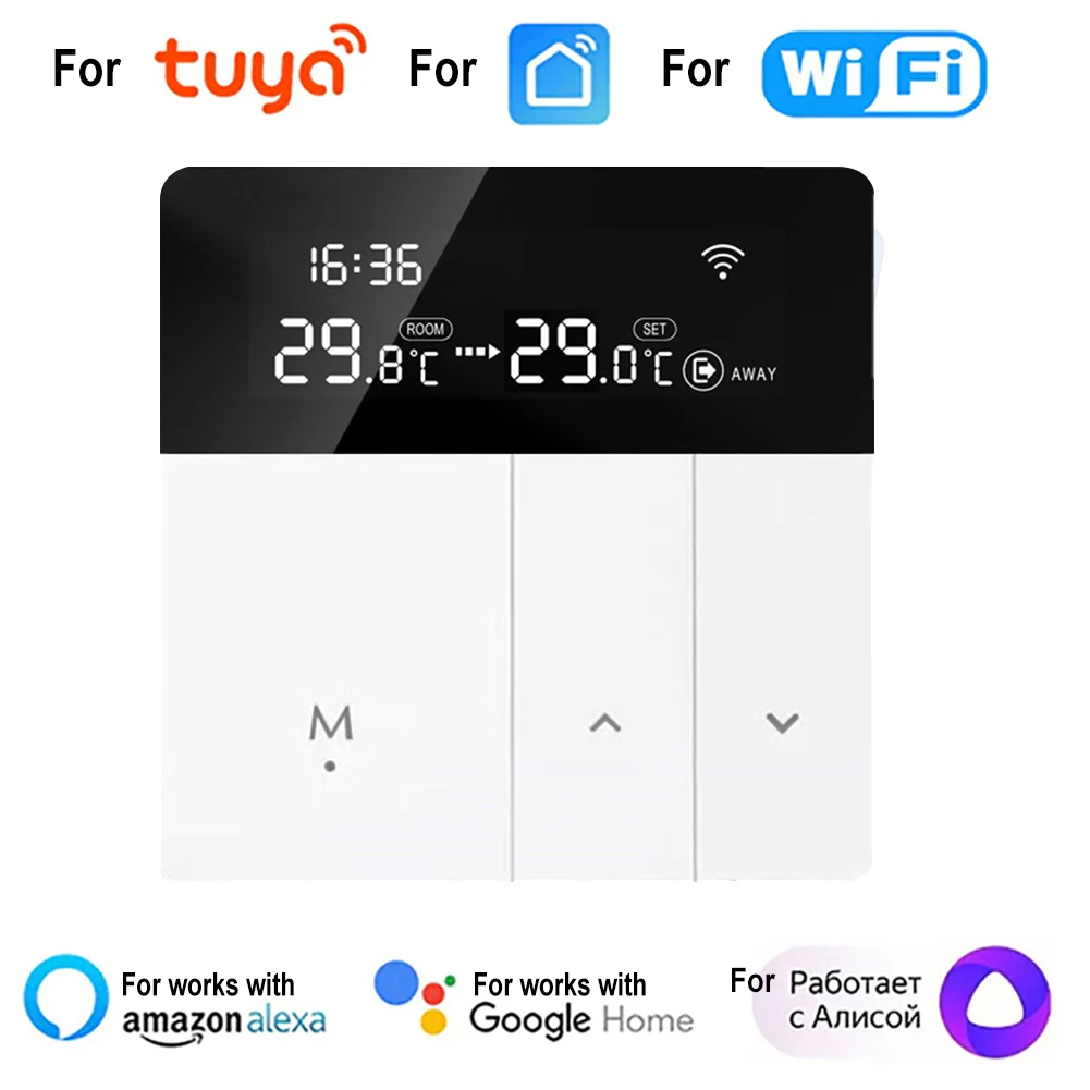 Для Tuya Wi-Fi умный термостат электрический водяной котел подогрев пола голосовой дистанционный умный термостат для газового котла теплый пол
Для Tuya Wi-Fi умный термостат электрический водяной котел подогрев пола голосовой дистанционный умный термостат для газового котла теплый пол