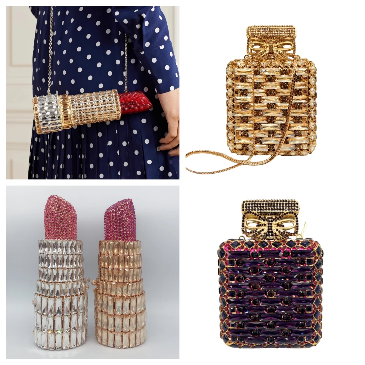 Elegant Diamond Embedded Lipstick Perfume Bottle Clutch Evening Bag Chain Shoulder Bag Stylish Luxury Fashion Accessory
Elegant Diamond Embedded Lipstick Perfume Bottle Clutch Evening Bag Chain Shoulder Bag Stylish Luxury Fashion Accessory