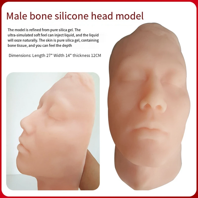 BAADE Micro-Shaping Silicone Human Heads Model Simulation Facial Injection Suture Skin Pad Model Dummy Man
BAADE Micro-Shaping Silicone Human Heads Model Simulation Facial Injection Suture Skin Pad Model Dummy Man