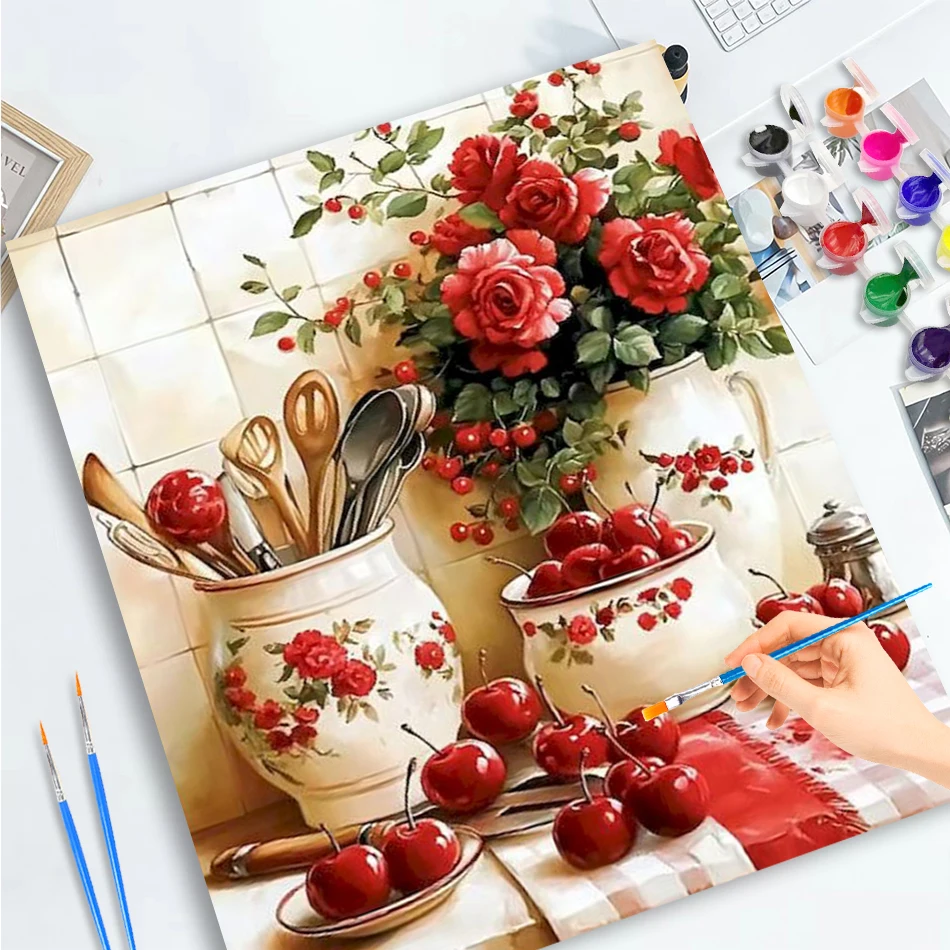 GATYZTORY Painting By Number Flower Kits Drawing On Canvas DIY Picture By Number Vase HandPainted Gift Home Decoration
GATYZTORY Painting By Number Flower Kits Drawing On Canvas DIY Picture By Number Vase HandPainted Gift Home Decoration