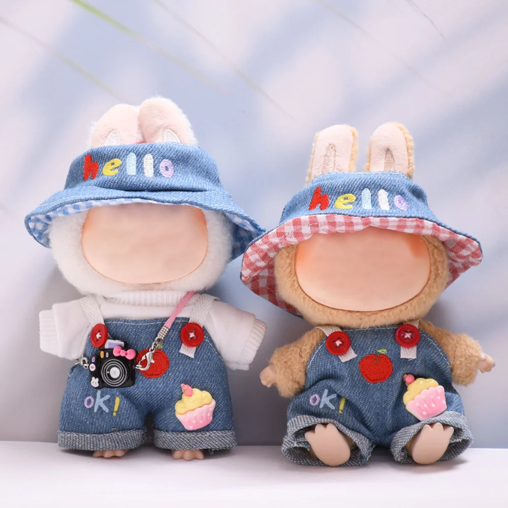 Doll Clothes For Labubu Outfit Designer Cute Embroidered Denim Overalls Set 17cm Doll Accessories Diy Toy Fashion Dress Up
Doll Clothes For Labubu Outfit Designer Cute Embroidered Denim Overalls Set 17cm Doll Accessories Diy Toy Fashion Dress Up