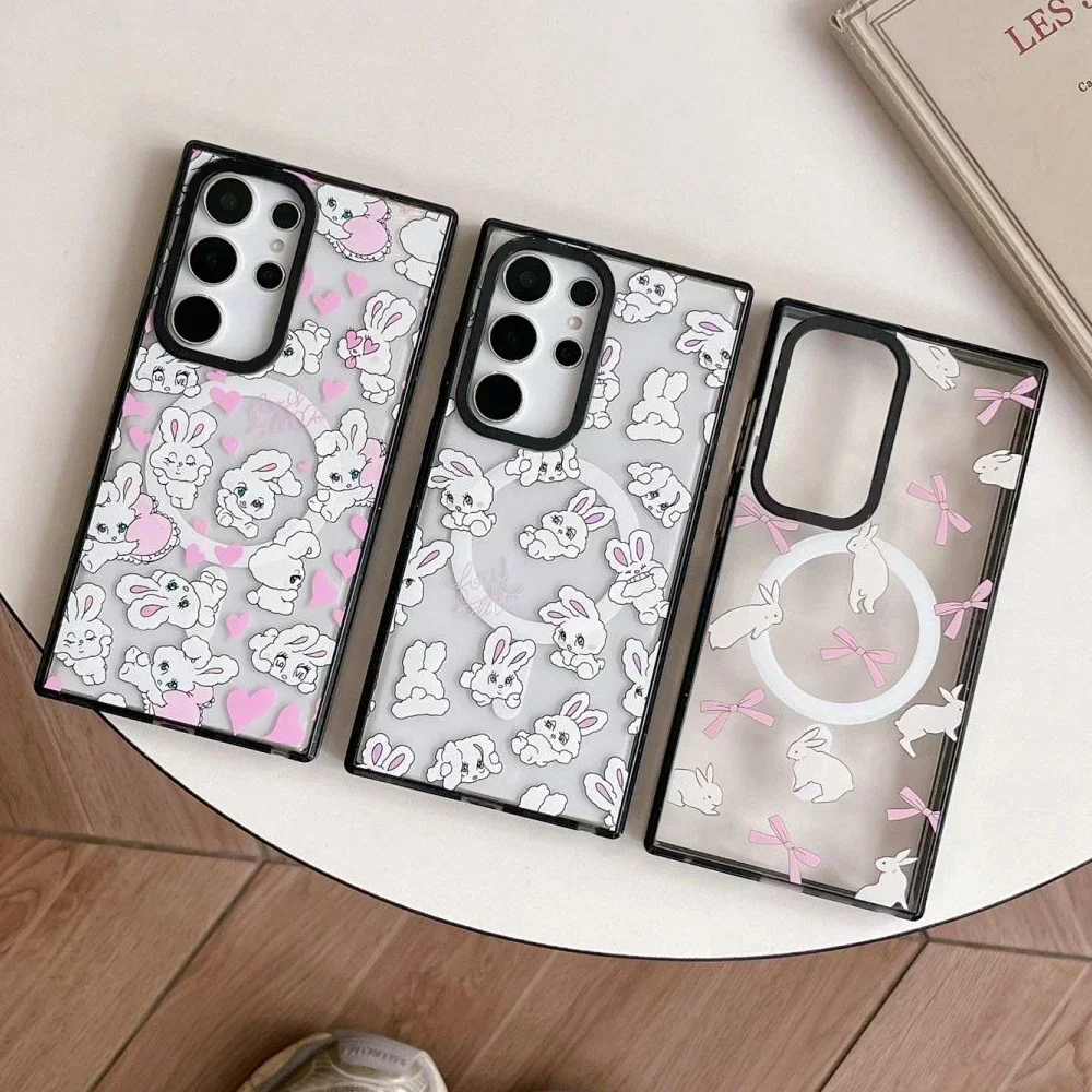 Rabbit Heart Magnetic Acrylic Black Border Magnetic Phone Case for Samsung Galaxy S25 S24 S23 Ultra S25U Protective Shell
Rabbit Heart Magnetic Acrylic Black Border Magnetic Phone Case for Samsung Galaxy S25 S24 S23 Ultra S25U Protective Shell