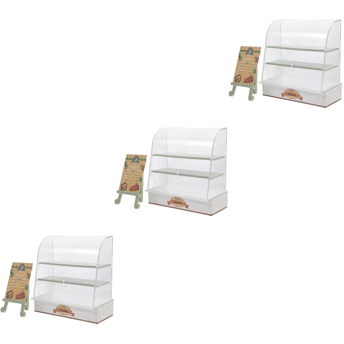 3 Pieces Dollhouse Bakery Display Case Mini Cake Stand Miniature Cabinet Baby Toy
3 Pieces Dollhouse Bakery Display Case Mini Cake Stand Miniature Cabinet Baby Toy