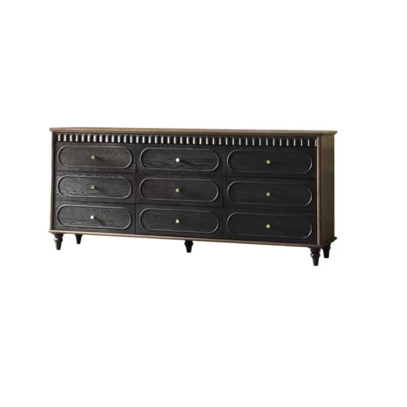 French American chest of drawers, living room and bedroom lockers, solid wood retro
French American chest of drawers, living room and bedroom lockers, solid wood retro
