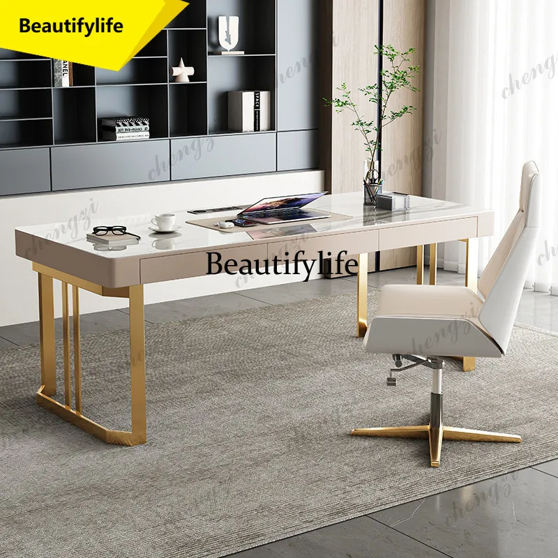 A17 Modern Simple High-End Sintered Stone Office Desk Nordic Creative Computer Desk Designer Study Office Furniture escritorio
A17 Modern Simple High-End Sintered Stone Office Desk Nordic Creative Computer Desk Designer Study Office Furniture escritorio