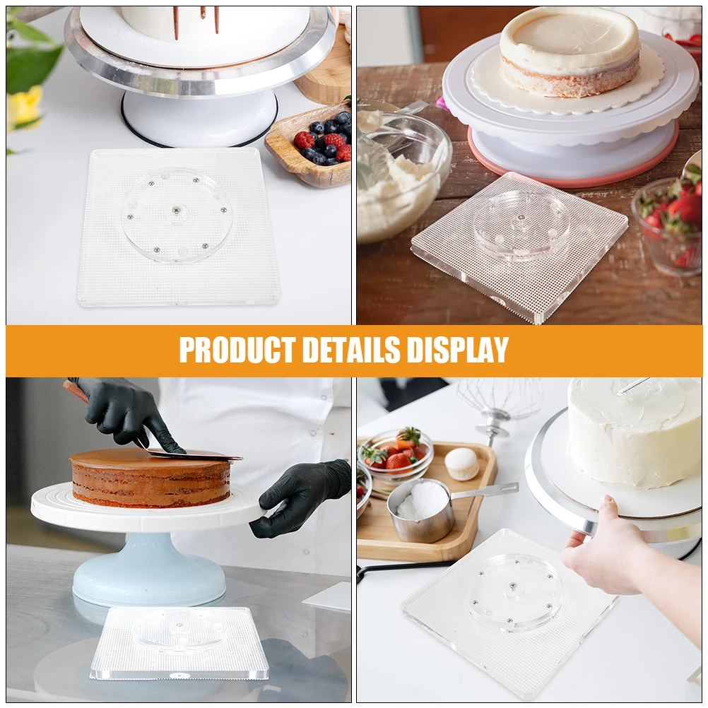 Acrylic 360 Cake Turntable Non Skid Rotating Stand For Cake Decorating And Floral Arrangement
Acrylic 360 Cake Turntable Non Skid Rotating Stand For Cake Decorating And Floral Arrangement