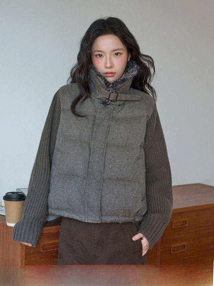 Warm White Du down ort Padded Jaet Women's Winter Outerwear Loose Knitted Fur Collar Coat Sli Cact Size
Warm White Du down ort Padded Jaet Women's Winter Outerwear Loose Knitted Fur Collar Coat Sli Cact Size