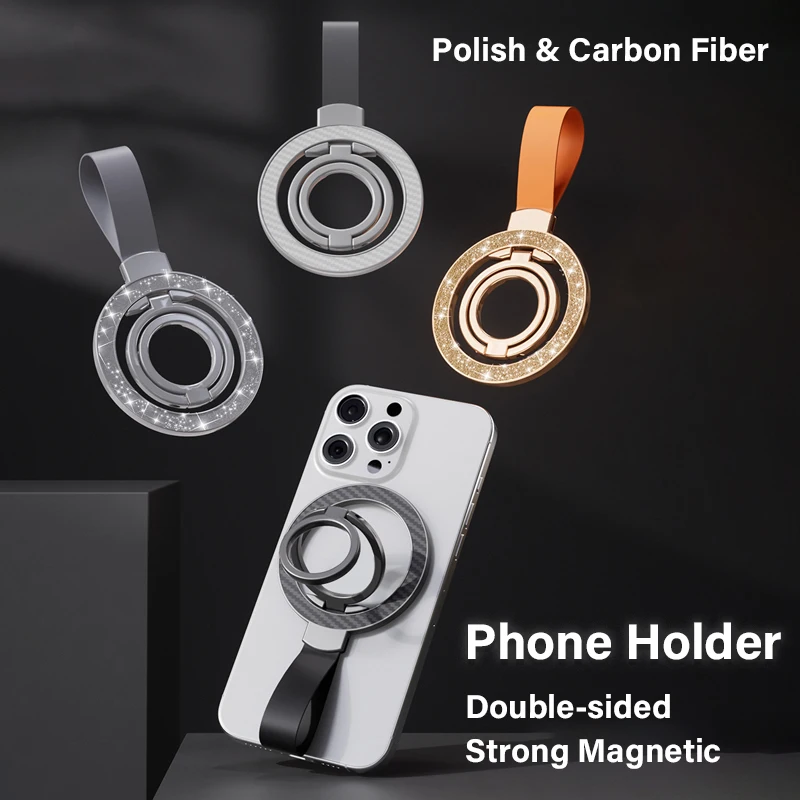 Mobile Phone Double-sided Strong Magnetic Bracket Finger Ring Stand Polish & Carbon Fiber Magnet Holder for iPhone 17 16 Samsung
Mobile Phone Double-sided Strong Magnetic Bracket Finger Ring Stand Polish & Carbon Fiber Magnet Holder for iPhone 17 16 Samsung