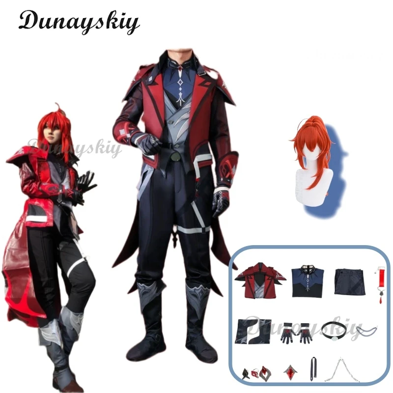 Genshin Impact Diluc Cosplay Costume Uniform Wig Anime Halloween Costumes Game Red Dead of Night Skin New Skin
Genshin Impact Diluc Cosplay Costume Uniform Wig Anime Halloween Costumes Game Red Dead of Night Skin New Skin