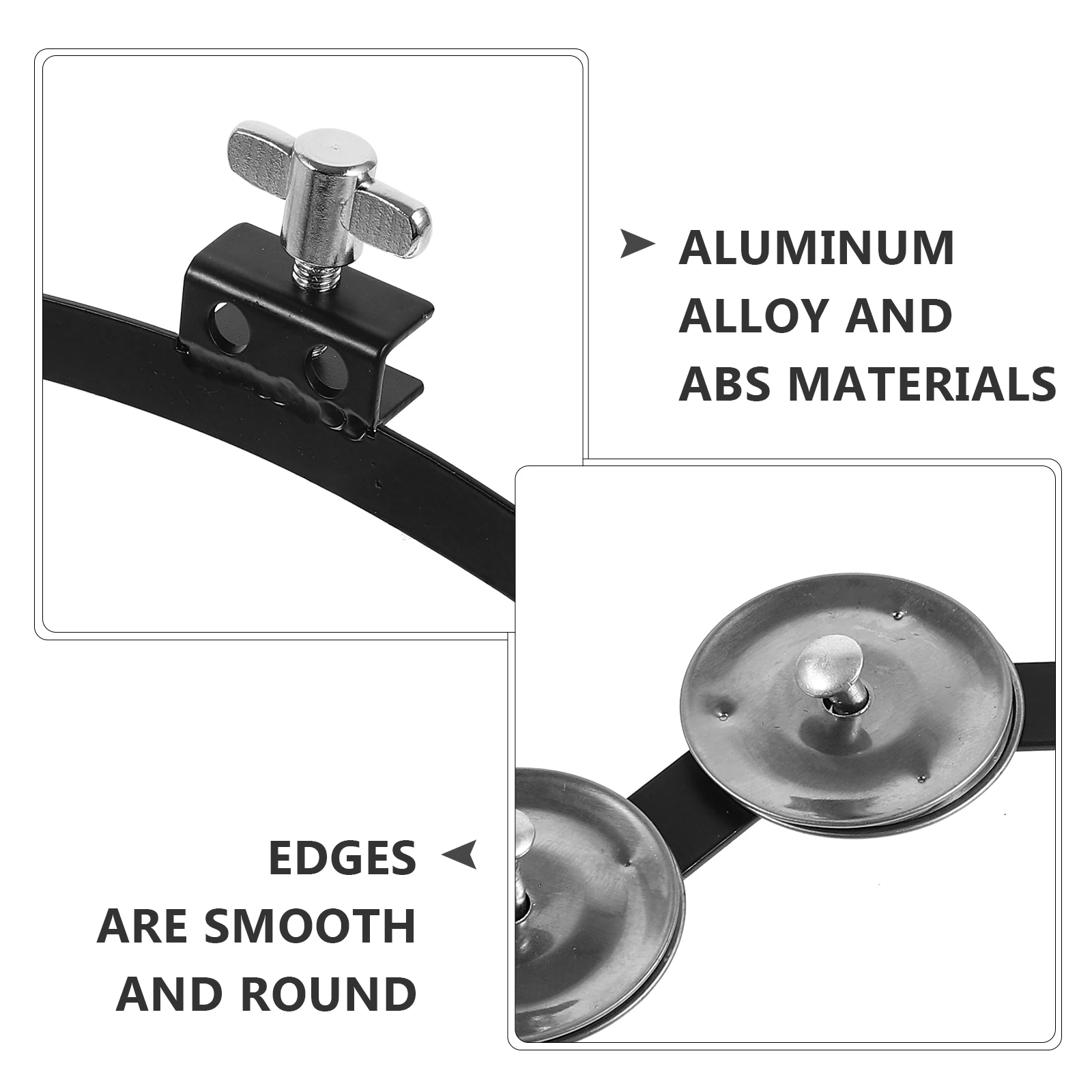 Sturdy Snare Drum Tambourine Ring Aluminum Alloy Abs Durable Smooth Edges Easy Installation Drum Tambourine Bell Hand Bell
Sturdy Snare Drum Tambourine Ring Aluminum Alloy Abs Durable Smooth Edges Easy Installation Drum Tambourine Bell Hand Bell