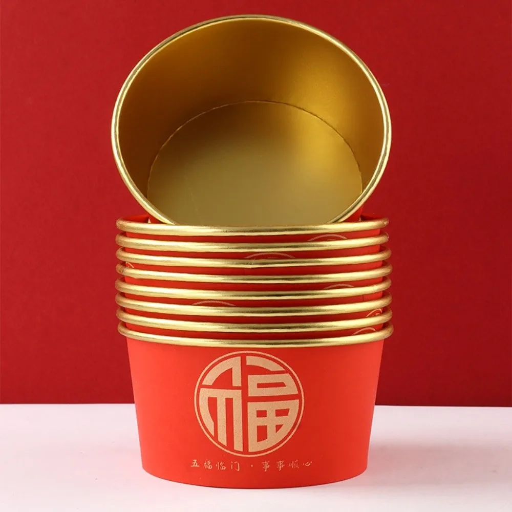 20pcs Lucky Fu Words Disposable Paper Bowls Thickened Paper Chinese New Year Bowls 450ml Gold Foil Red Snack Bowls
20pcs Lucky Fu Words Disposable Paper Bowls Thickened Paper Chinese New Year Bowls 450ml Gold Foil Red Snack Bowls