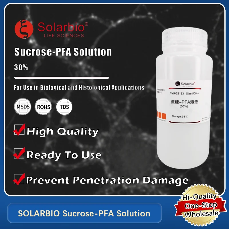 SOLARBIO Sucrose-PFA Solution 30% для сохранения салфеток и лабораторных исследований. Оригинальный продукт.
SOLARBIO Sucrose-PFA Solution 30% для сохранения салфеток и лабораторных исследований. Оригинальный продукт.