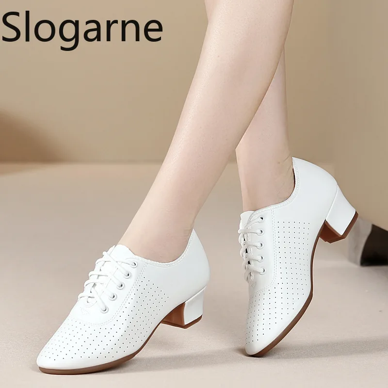 Women Modern Ballroom Dance Shoes Hollow Leather Training Dance Sneakers Ladies 3.5CM 5CM Heels Cut Outs Jazz Latin Dance Shoes
Women Modern Ballroom Dance Shoes Hollow Leather Training Dance Sneakers Ladies 3.5CM 5CM Heels Cut Outs Jazz Latin Dance Shoes