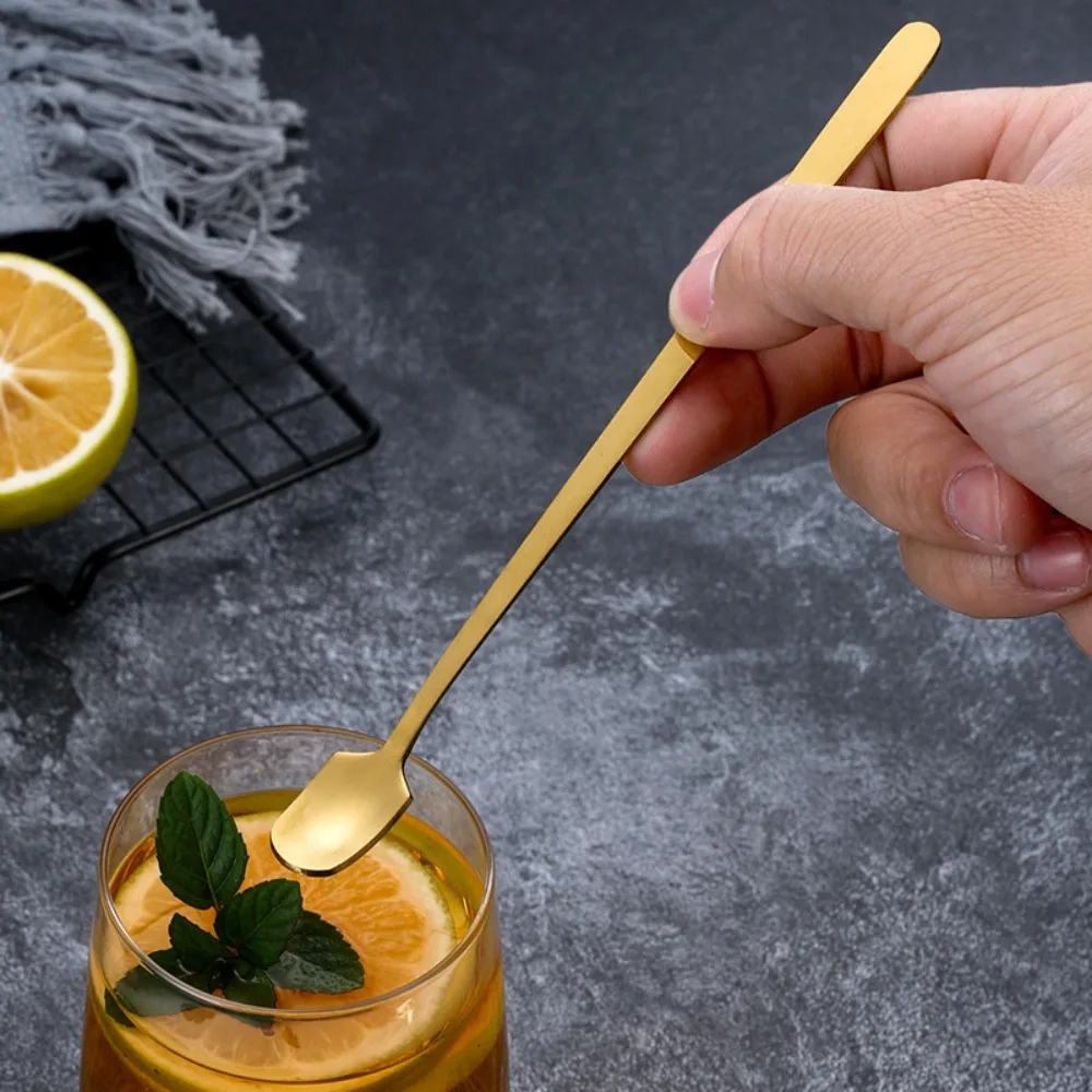 5pcs Mini Long Handle Square Teaspoon Stainless Steel Silver/gold Coffee Stirring Spoons Dessert Scoops Afternoon Tea
5pcs Mini Long Handle Square Teaspoon Stainless Steel Silver/gold Coffee Stirring Spoons Dessert Scoops Afternoon Tea