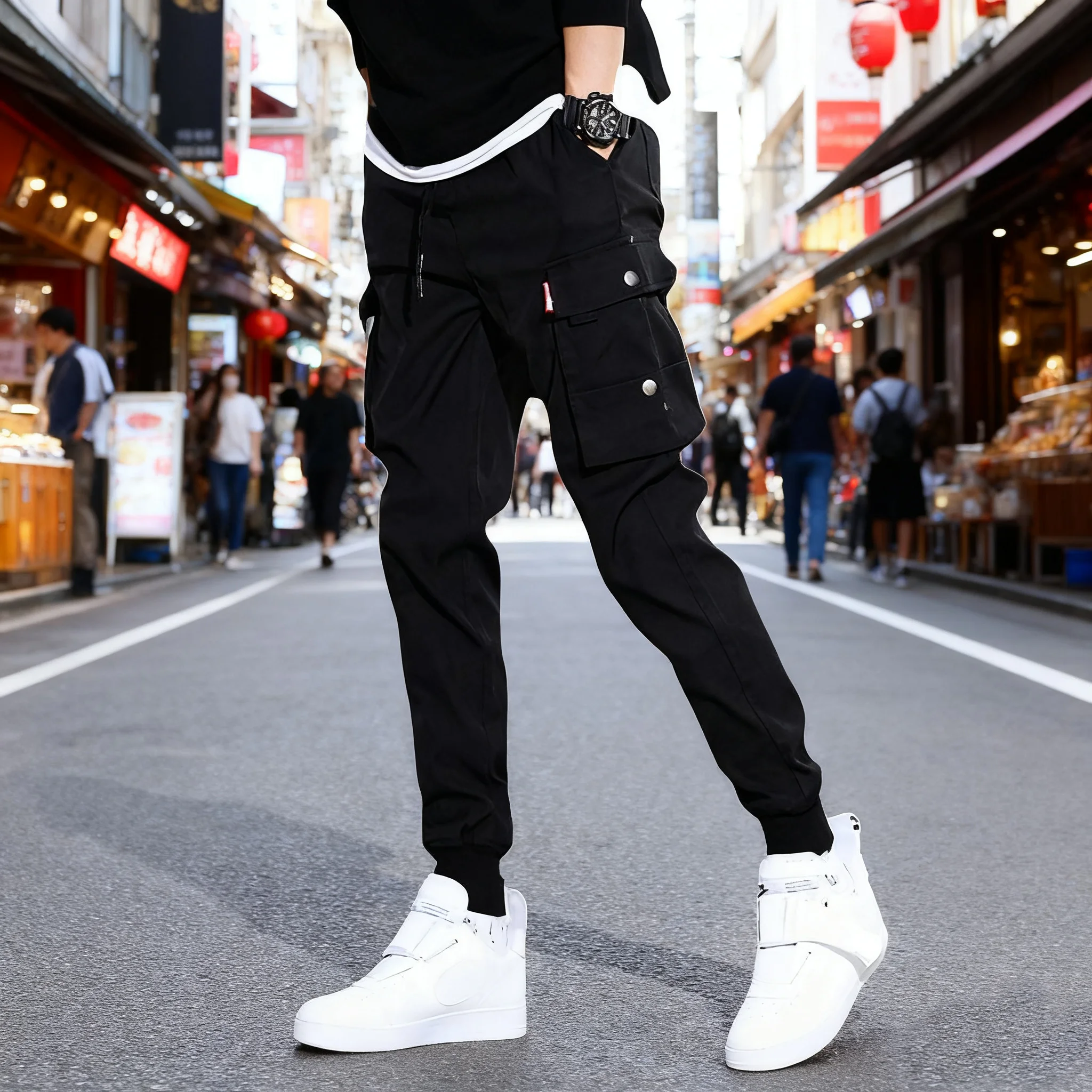 Мужские повседневные рабочие брюки на весну и осень, легкие и повседневные брюки с завязками на щиколотке, повседневные брюки с несколькими карманами.
Мужские повседневные рабочие брюки на весну и осень, легкие и повседневные брюки с завязками на щиколотке, повседневные брюки с несколькими карманами.