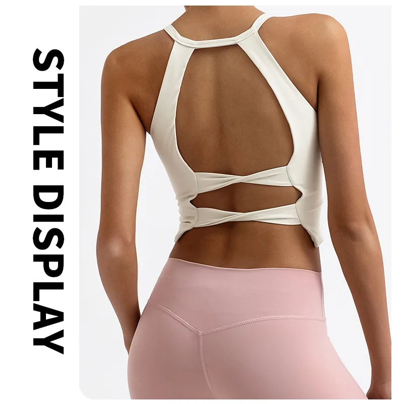 Spring and summer new yoga vest women's high spring quick dry with chest pad United States back sports fitness training halter t
Spring and summer new yoga vest women's high spring quick dry with chest pad United States back sports fitness training halter t