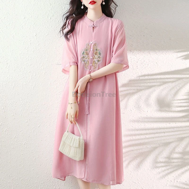 Summer elegant temperament chinese robe Hanfu Improved Dress retro qipao advanced sense vintage trendy women's clothing
Summer elegant temperament chinese robe Hanfu Improved Dress retro qipao advanced sense vintage trendy women's clothing