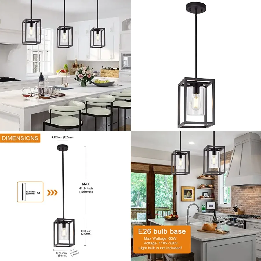 Farmhouse Pendant ing Cage Chelier Glass Shade Contemporary Modern Kitchen Isl s Fixtures Ceiling Hanging Dining Room Living Ro
Farmhouse Pendant ing Cage Chelier Glass Shade Contemporary Modern Kitchen Isl s Fixtures Ceiling Hanging Dining Room Living Ro