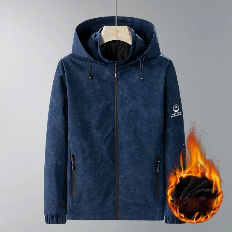 Winter Fleece Lined Printed Jacket Men Casual Hooded Coat Outdoor Thick Warm Men's Winter Parka Jackets Fleece Lining Overcoats
Winter Fleece Lined Printed Jacket Men Casual Hooded Coat Outdoor Thick Warm Men's Winter Parka Jackets Fleece Lining Overcoats