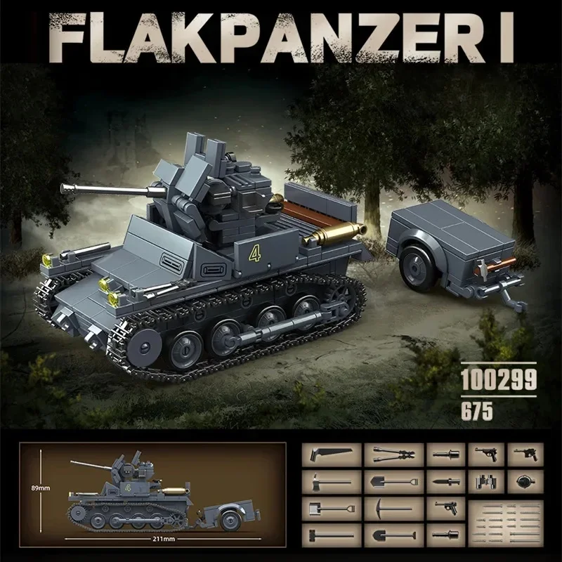 Flakpanzer I No.1 anti-aircraft tank Series Toys Tank Model Building Block Toy DIY Assembly Collection Model Christmas Gifts
Flakpanzer I No.1 anti-aircraft tank Series Toys Tank Model Building Block Toy DIY Assembly Collection Model Christmas Gifts