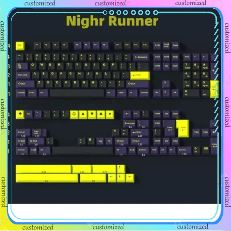 Limited To Original AVIT Nighr Runner Keycaps Cherry Factory Height ABS Material 173 Key Large Set Suitable for Satellite Shafts
Limited To Original AVIT Nighr Runner Keycaps Cherry Factory Height ABS Material 173 Key Large Set Suitable for Satellite Shafts