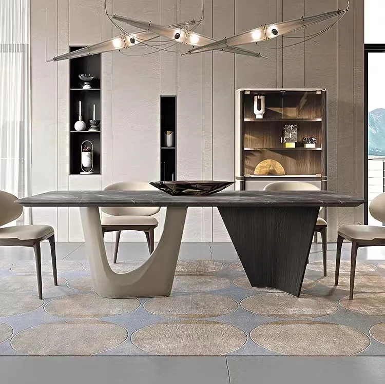 hu-Modern Marble Dining Table and Chair Rectangle Stone Top Designer Kitchen Dining Room Home Furniture Dining Table Set#
hu-Modern Marble Dining Table and Chair Rectangle Stone Top Designer Kitchen Dining Room Home Furniture Dining Table Set#
