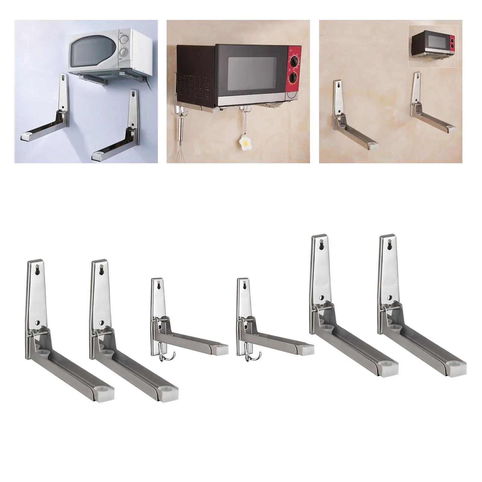 Stainless Steel Microwave Oven Rack Durable Wall Mounted Stand Adjustable Sturdy Extendable Oven Rack for Kitchen Accessories
Stainless Steel Microwave Oven Rack Durable Wall Mounted Stand Adjustable Sturdy Extendable Oven Rack for Kitchen Accessories