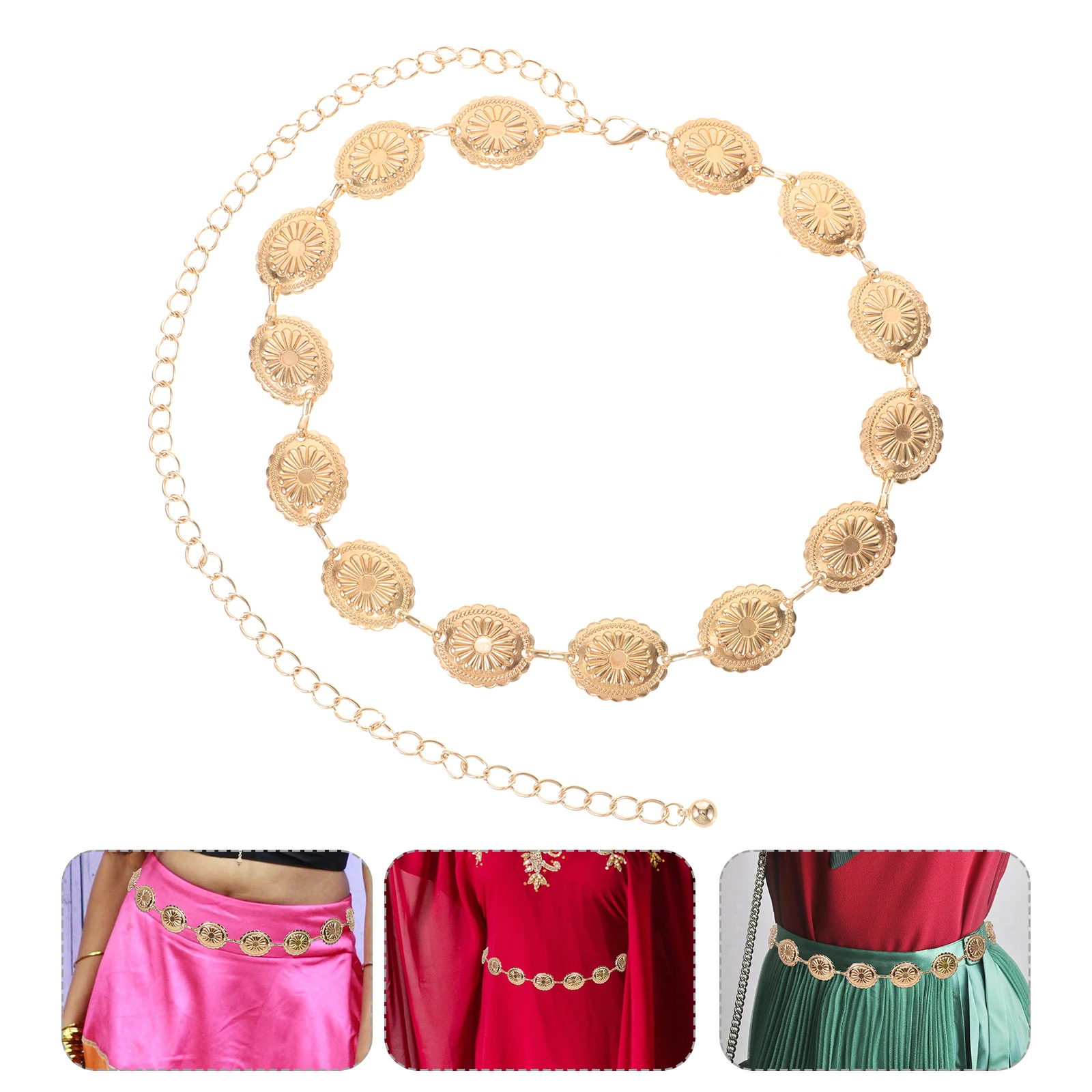 Bohemian Waist Chain Concho Belt Jeans for Women Folk-custom Adjustable Boho Belts Zinc Alloy Concert Outfits
Bohemian Waist Chain Concho Belt Jeans for Women Folk-custom Adjustable Boho Belts Zinc Alloy Concert Outfits