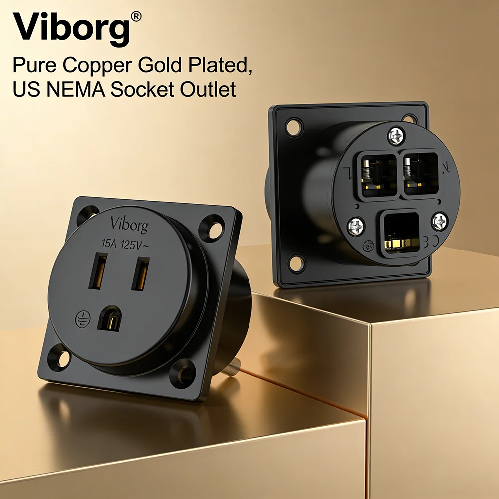 Розетка Viborg из чистой меди с золотым покрытием, стандарт NEMA, одинарная, для электрического использования
Розетка Viborg из чистой меди с золотым покрытием, стандарт NEMA, одинарная, для электрического использования